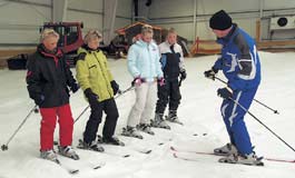 Skilehrer beim Unterricht