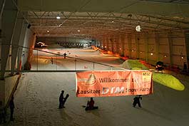 Feiern in der Skihalle