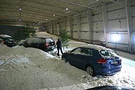 Präsentation in der Skihalle